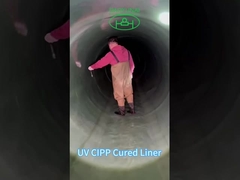 Instalación de CIPP con curado UV ultravioleta Reparación de drenaje subterráneo